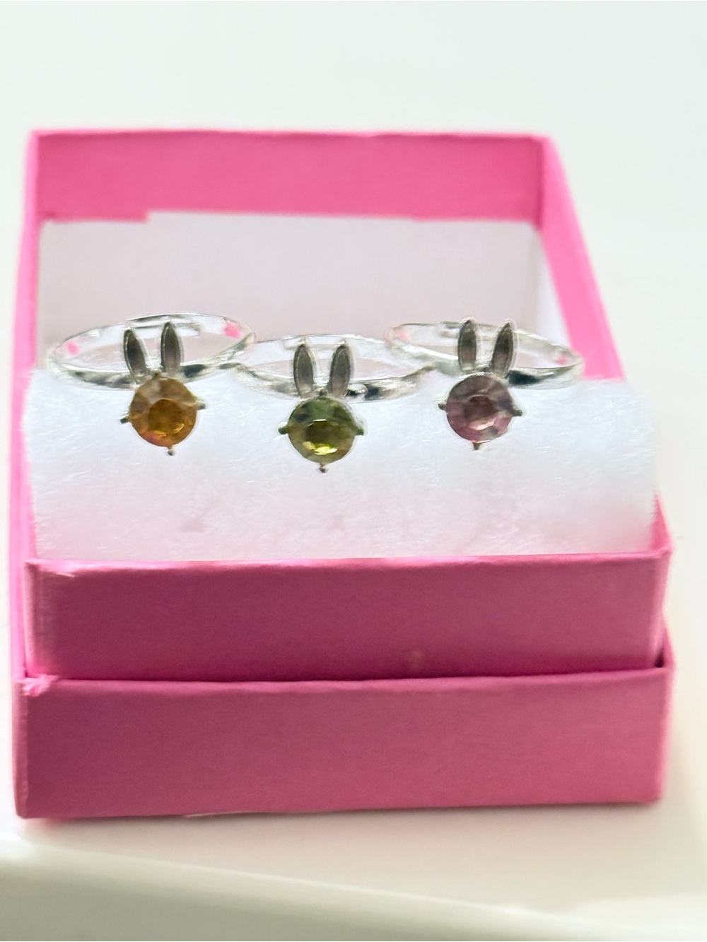 Set of 3 children’s super cute butterfly rings for girls!